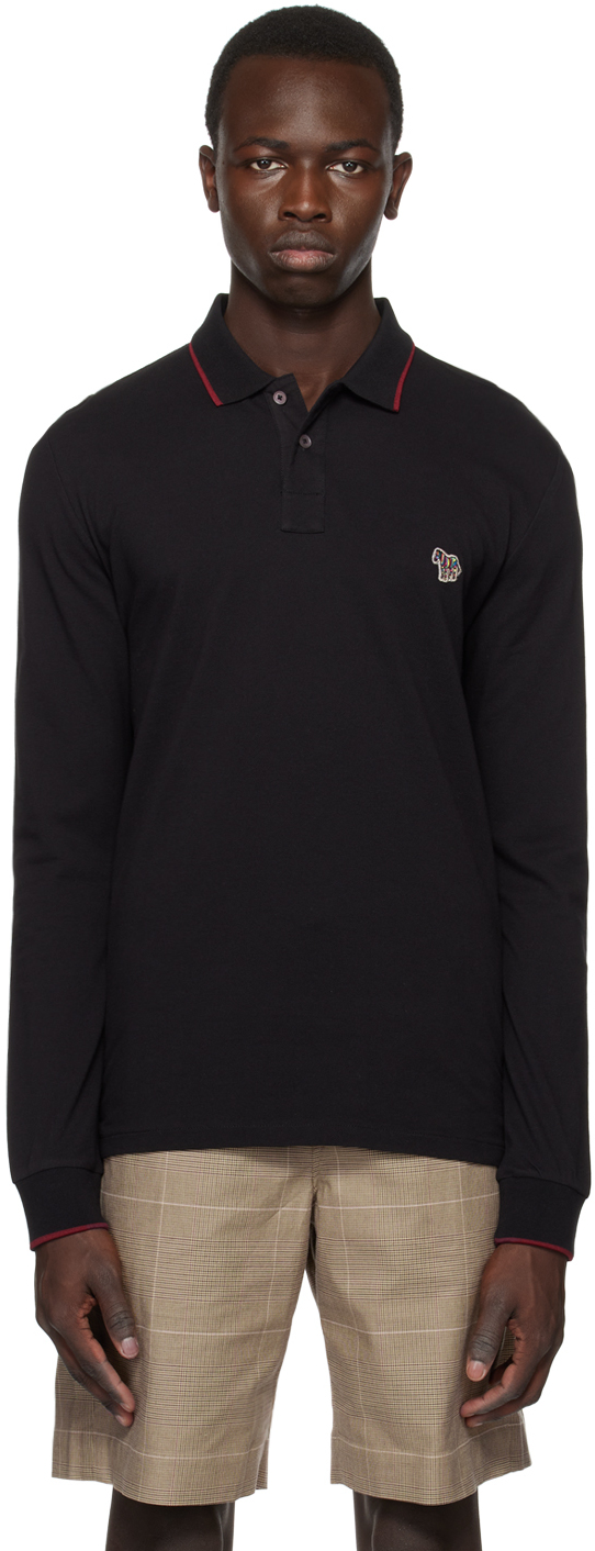 Ps By Paul Smith Black Slim Fit Polo