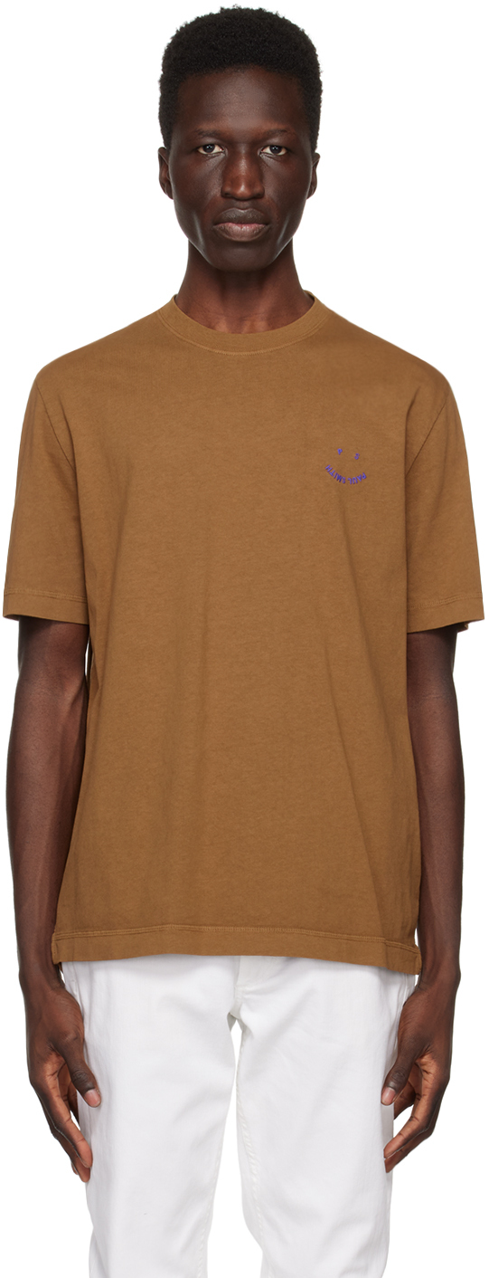 PS by Paul Smith Brown Happy T-Shirt