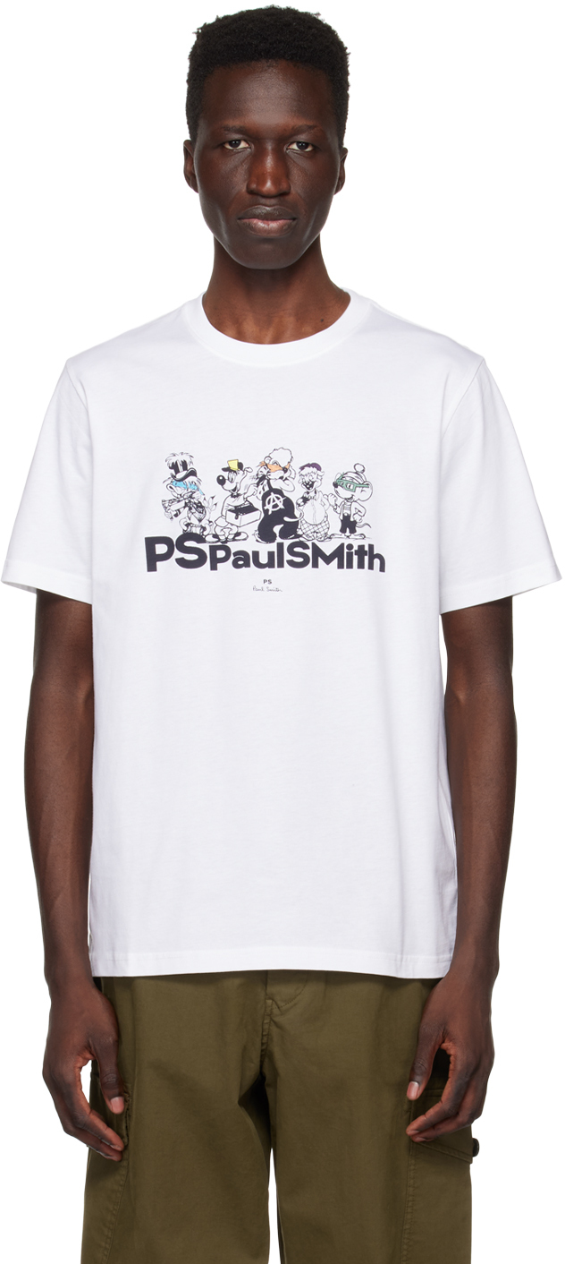 Ps By Paul Smith White Printed T-shirt