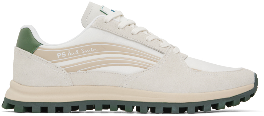 White & Beige Damon Sneakers