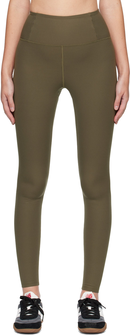 Khaki Compressive RIB Sport Leggings