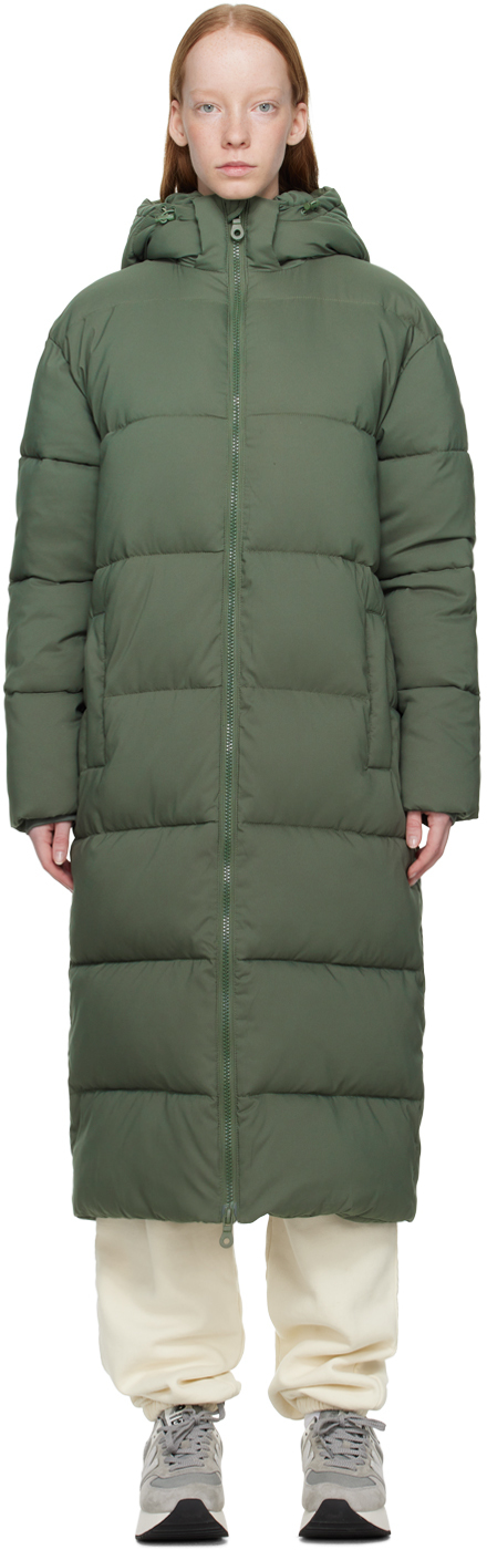 Green Long Puffer Coat