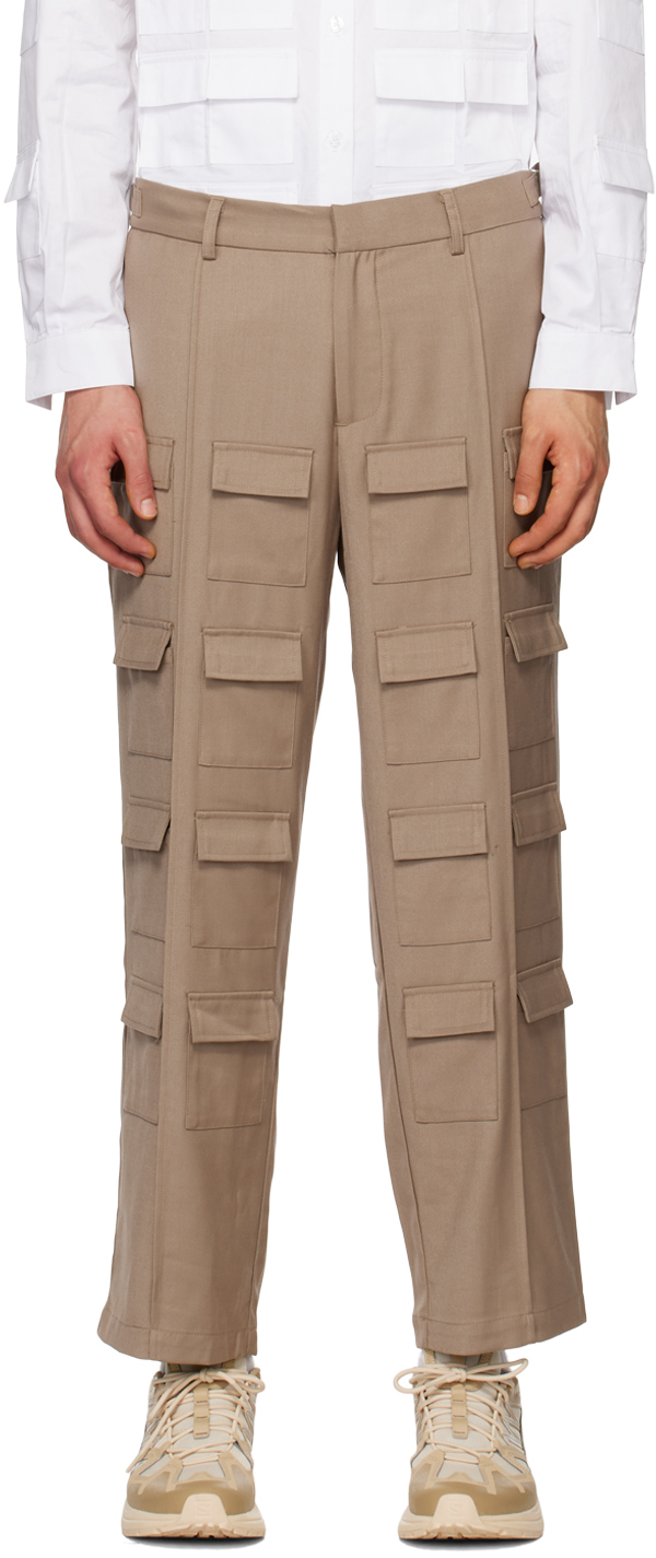 Tombogo Khaki Flap Pocket Trousers