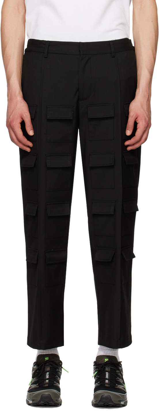 TOMBOGO™ Black Flap Pocket Trousers