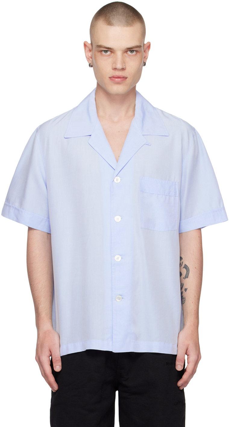 Cdlp Pajama Shirt In Sky Blue