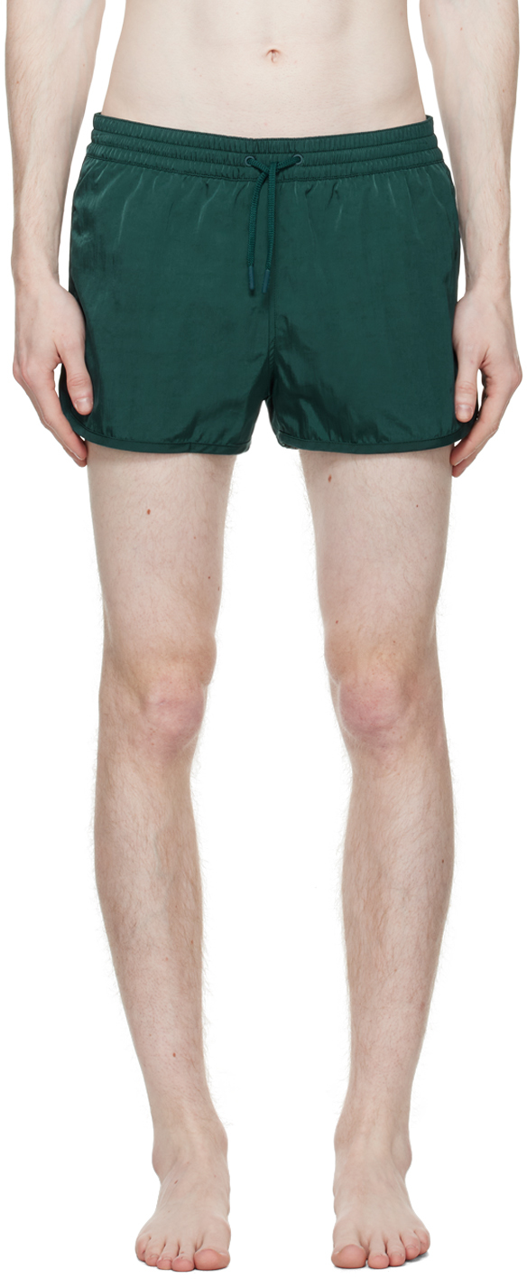 Green Drawstring Swim Shorts
