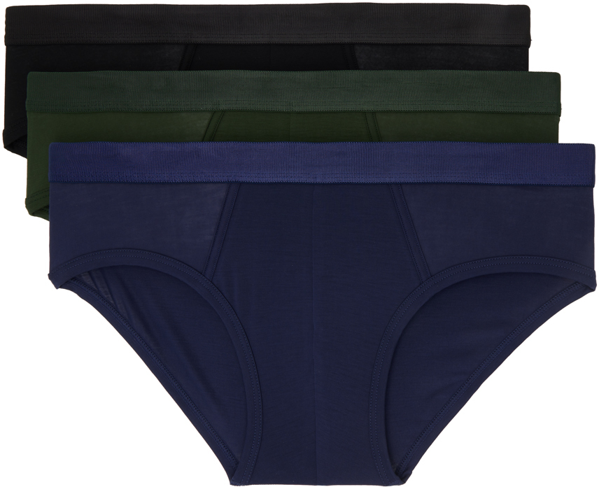 CDLP: Three-Pack Multicolor Y Briefs | SSENSE