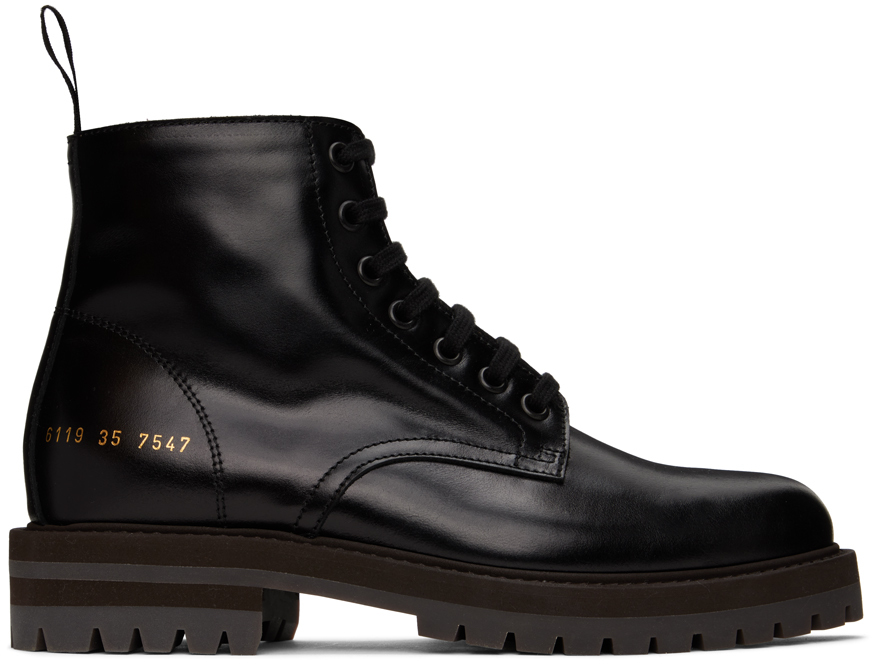Common Projects Black Combat Boots