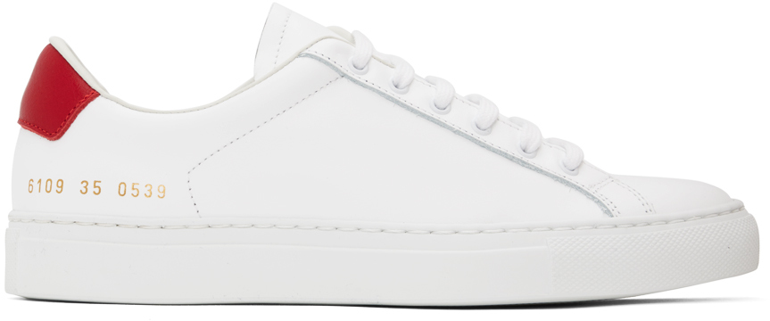 COMMON PROJECTS WHITE RETRO LOW SNEAKERS