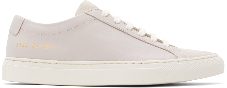 Common Projects Grey Achilles Low Trainers In Warm Grey