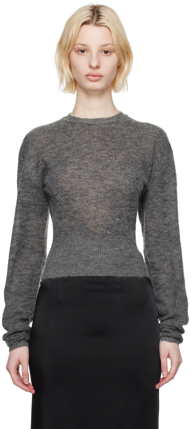 16arlington Ssense Exclusive Gray Work Capsule Endora Sweater In Anthracite