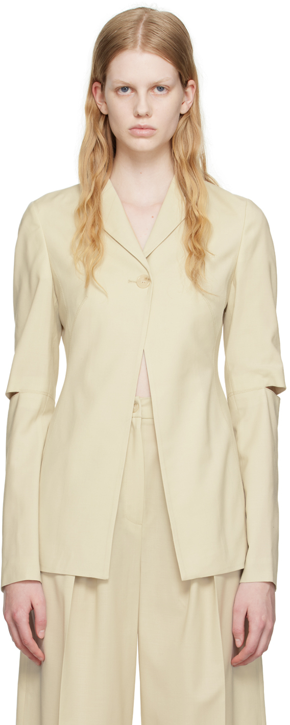 LVIR - Linen and Cotton Jacket - Size: S; Color: White
