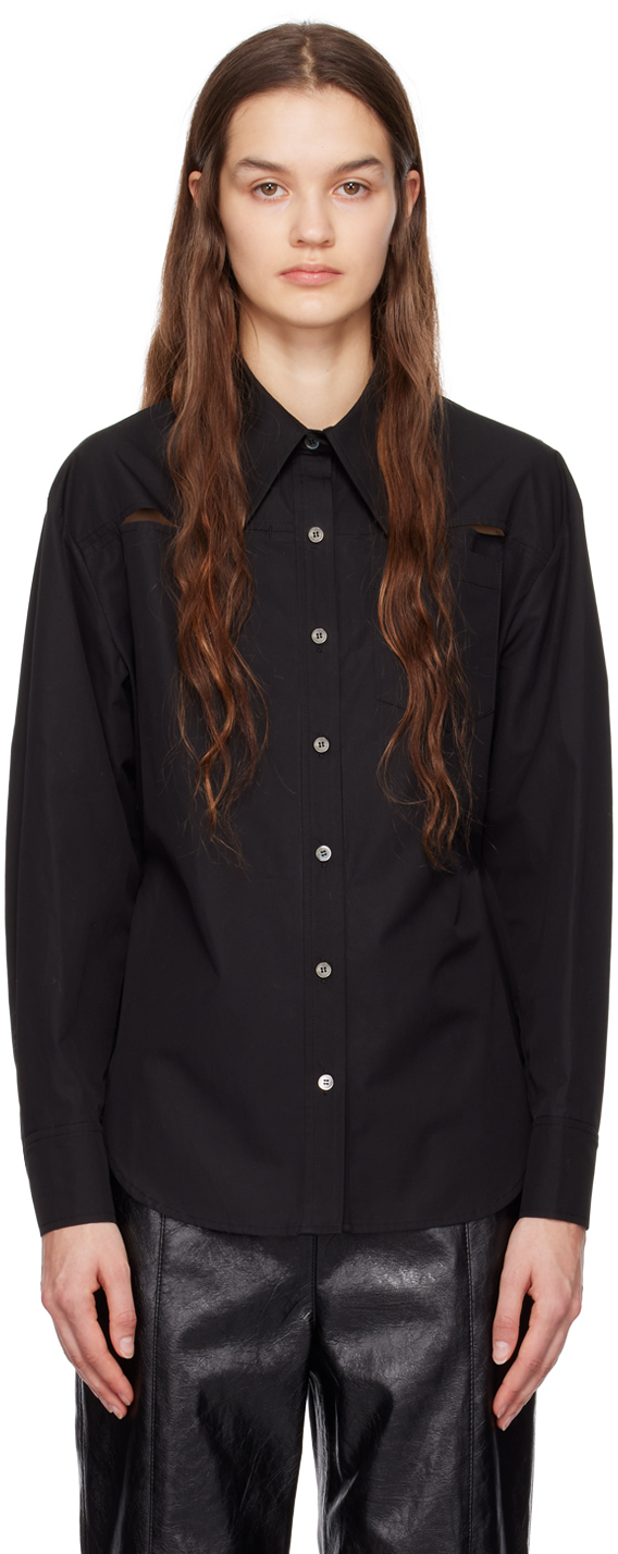 LVIR Black Slit Shirt