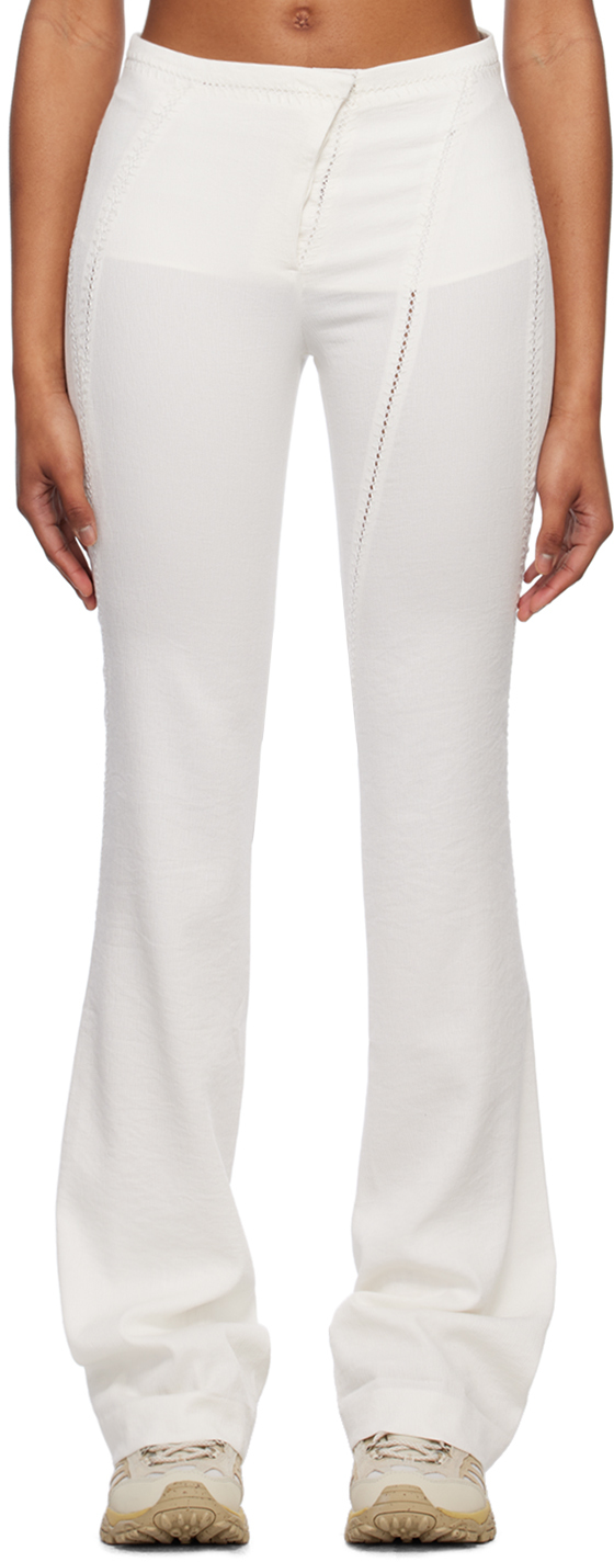 Hyein Seo White Double-faced Trousers