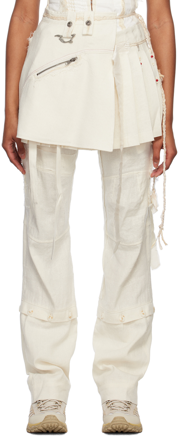 Hyein Seo Off-white Pleated Miniskirt In Ivory