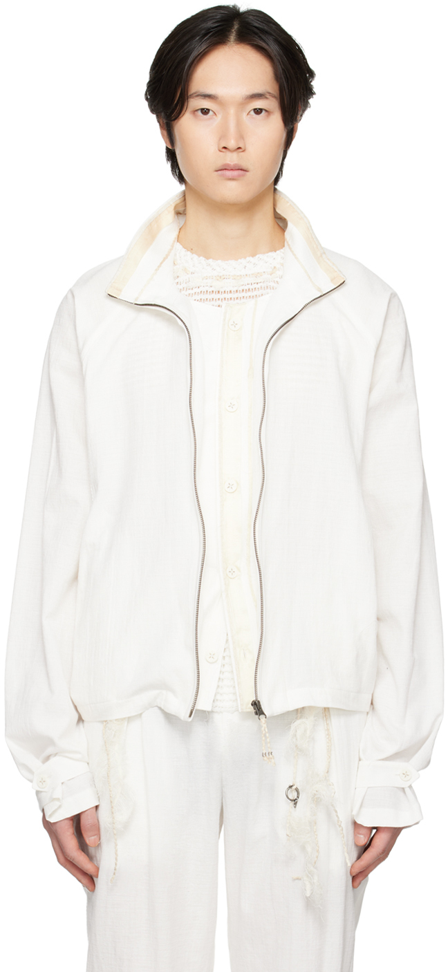 Hyein Seo Zip Up Jacket In White