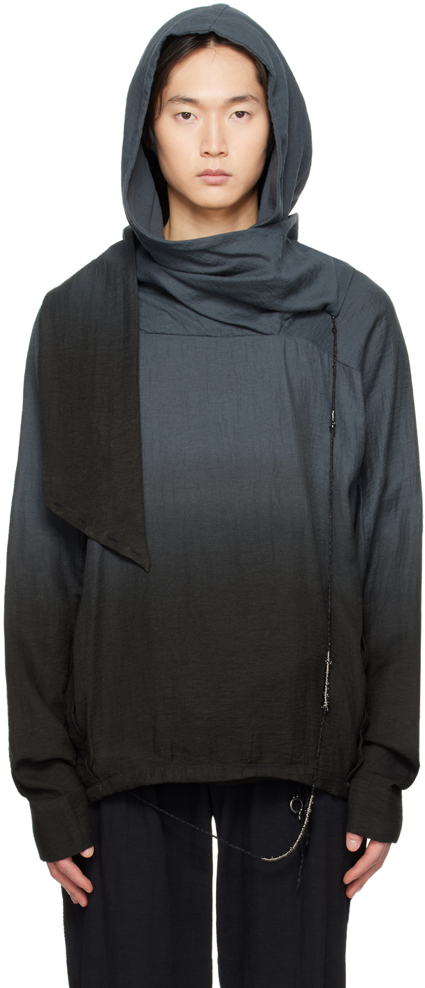HYEIN SEO GRAY GRADIENT HOODIE