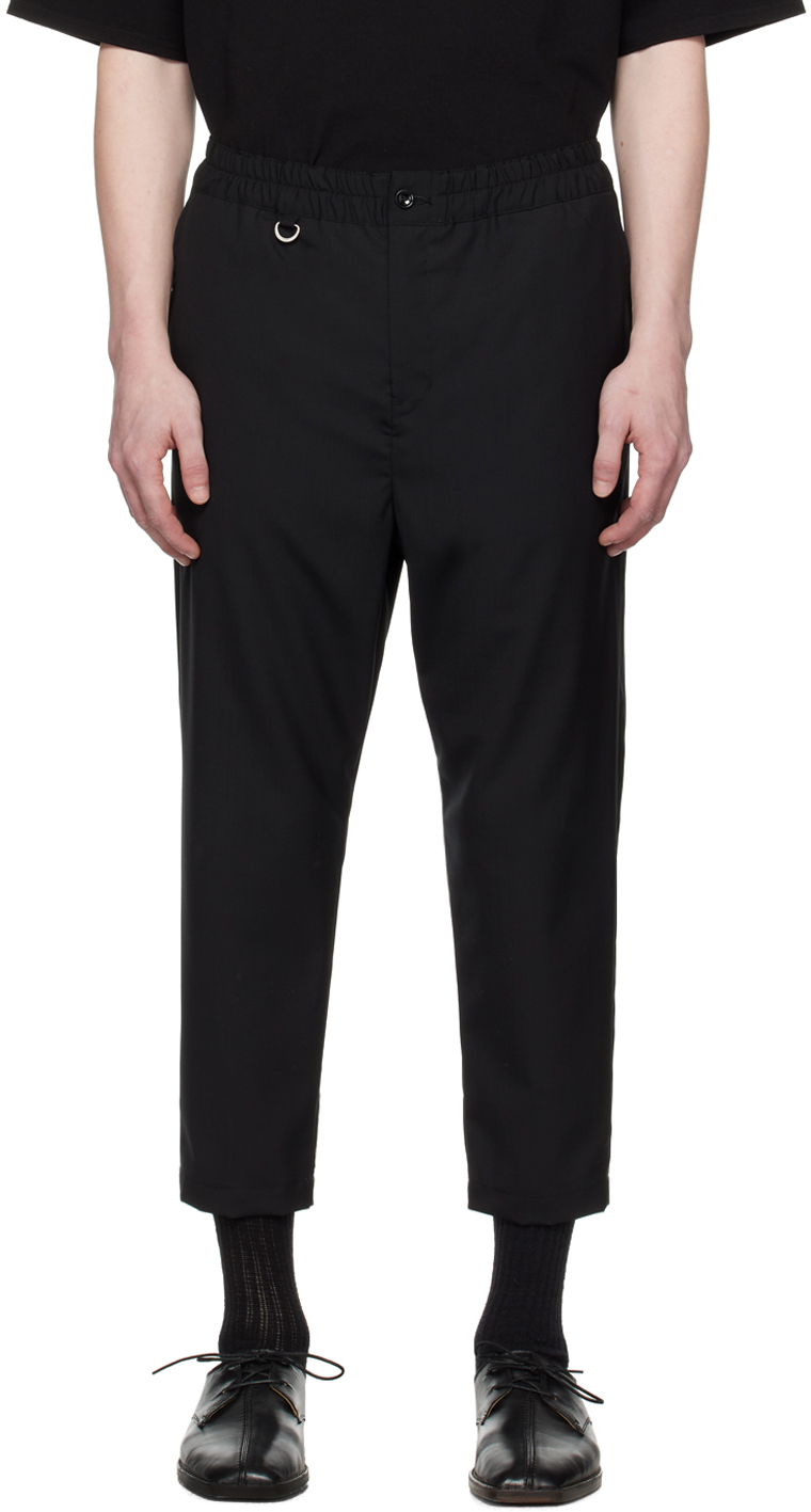 SOPHNET.: Black Easy Trousers | SSENSE