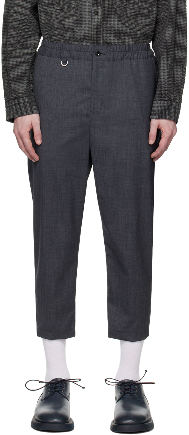 Sophnet. Gray Easy Trousers In Charcoal Gray