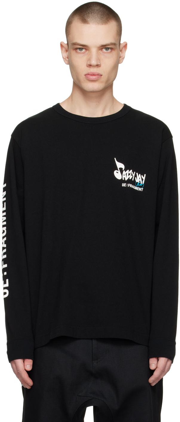 Uniform Experiment Black 'jazzy 5' Long Sleeve T-shirt