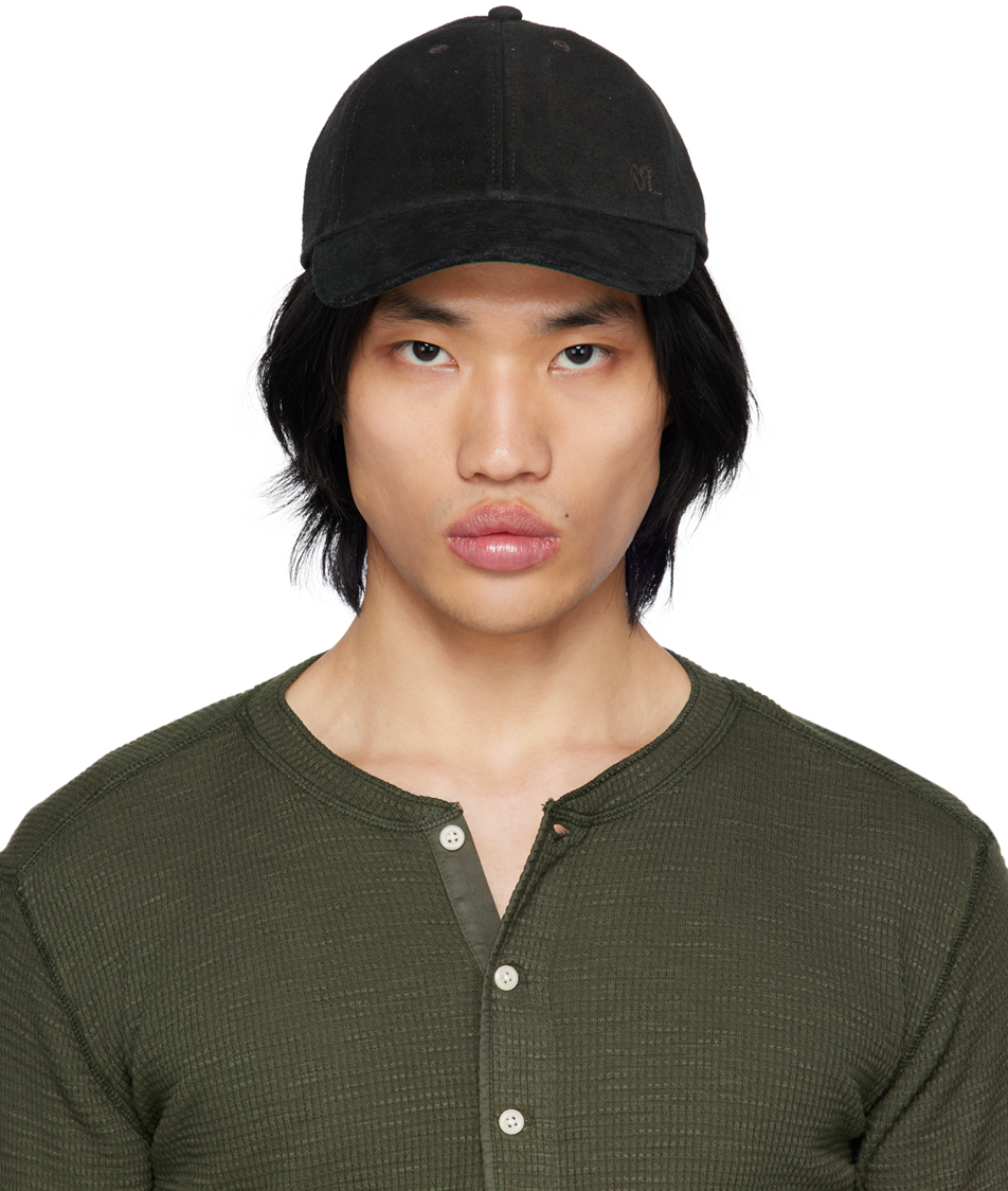 Rrl Black Roughout Suede Cap | ModeSens