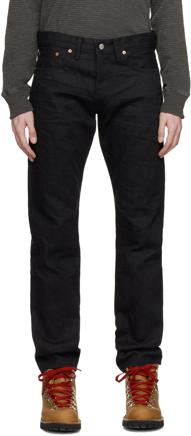 RRL: Black Slim-Fit Jeans | SSENSE