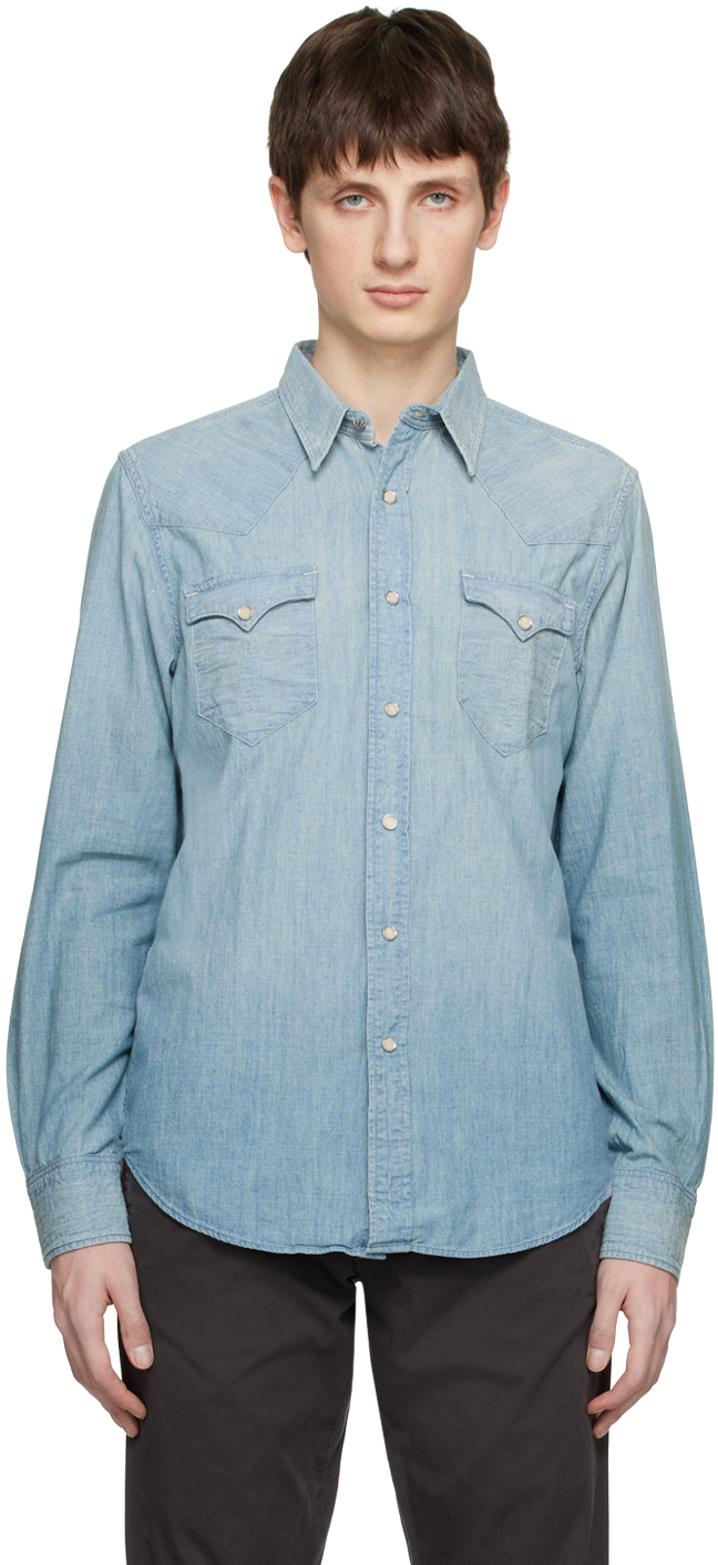 Rrl Blue Slim-fit Shirt