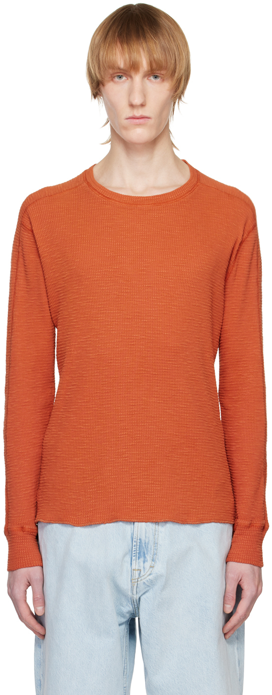 Rrl Orange Crewneck Sweater In K055 - Orange