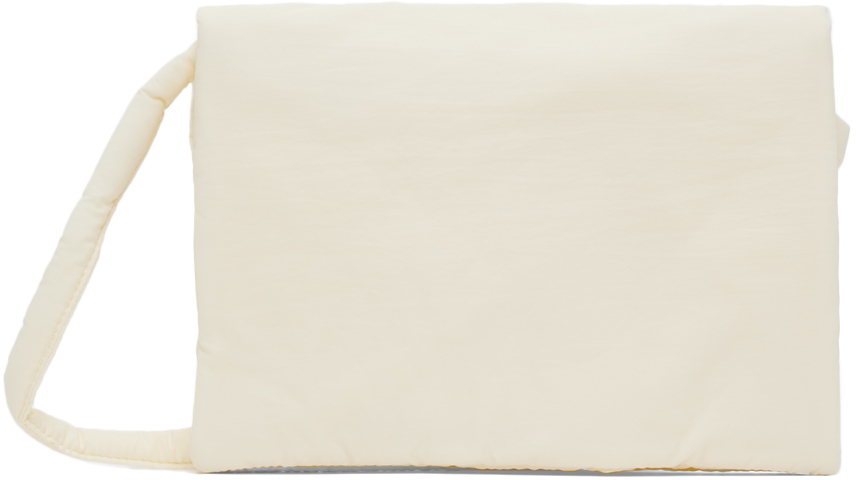 Amomento Off-white Padding Folder Bag In Off White
