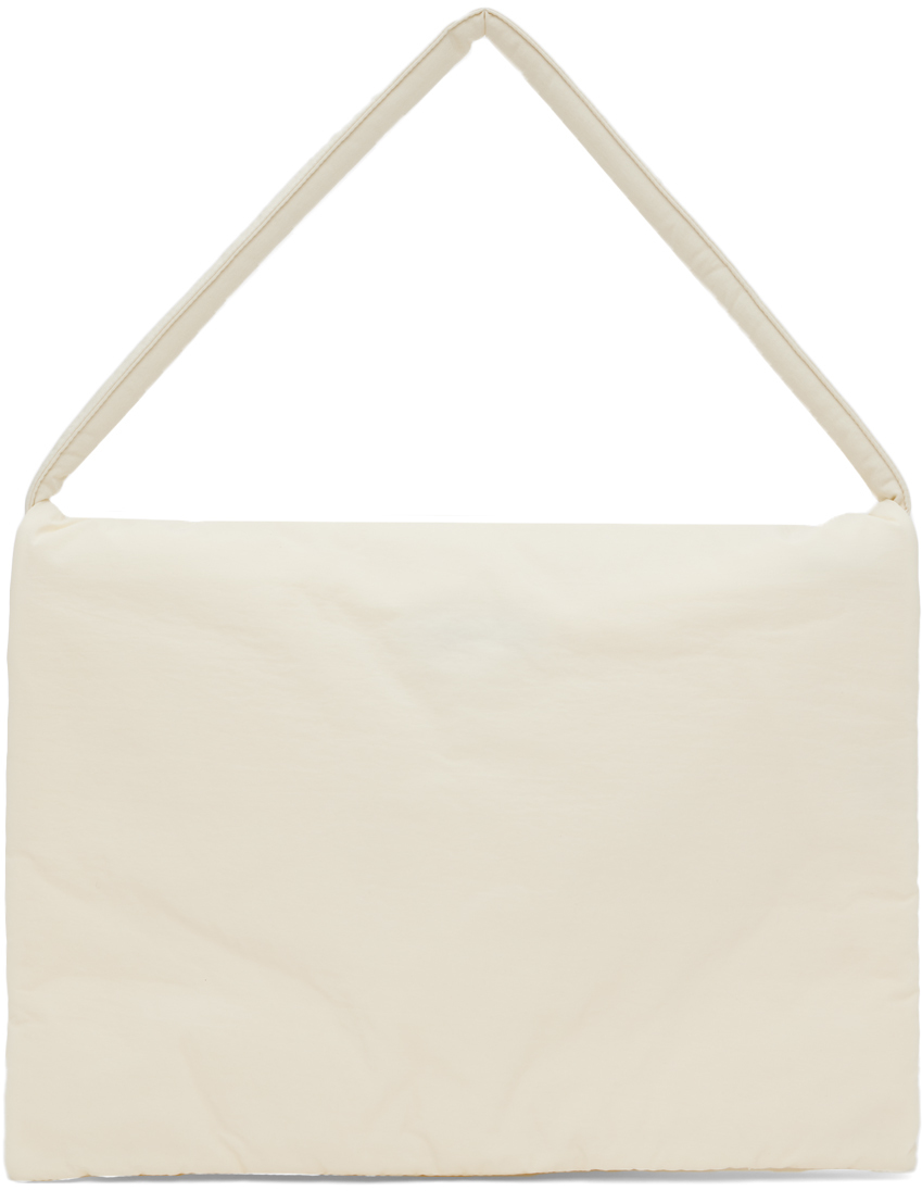 Amomento Off-white Padding Folder Bag In Ivory