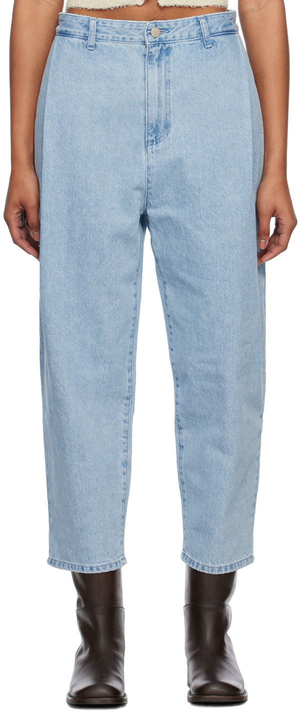 Blue Garconne Jeans by AMOMENTO on Sale