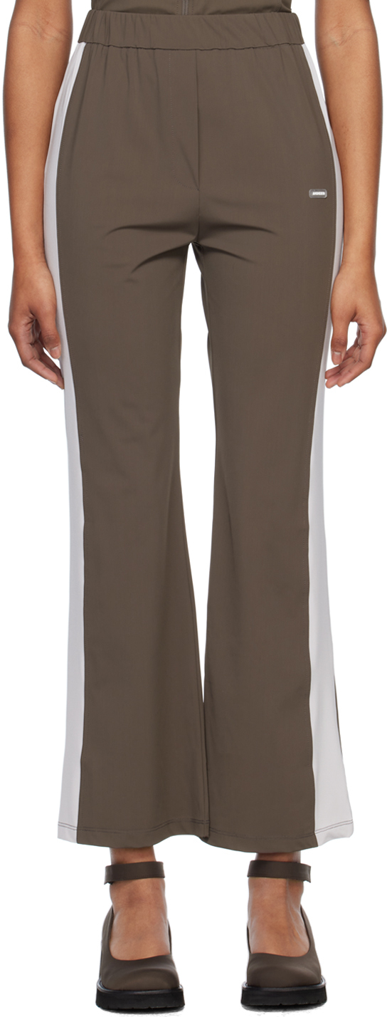 Amomento Brown Colour Blocked Lounge Trousers