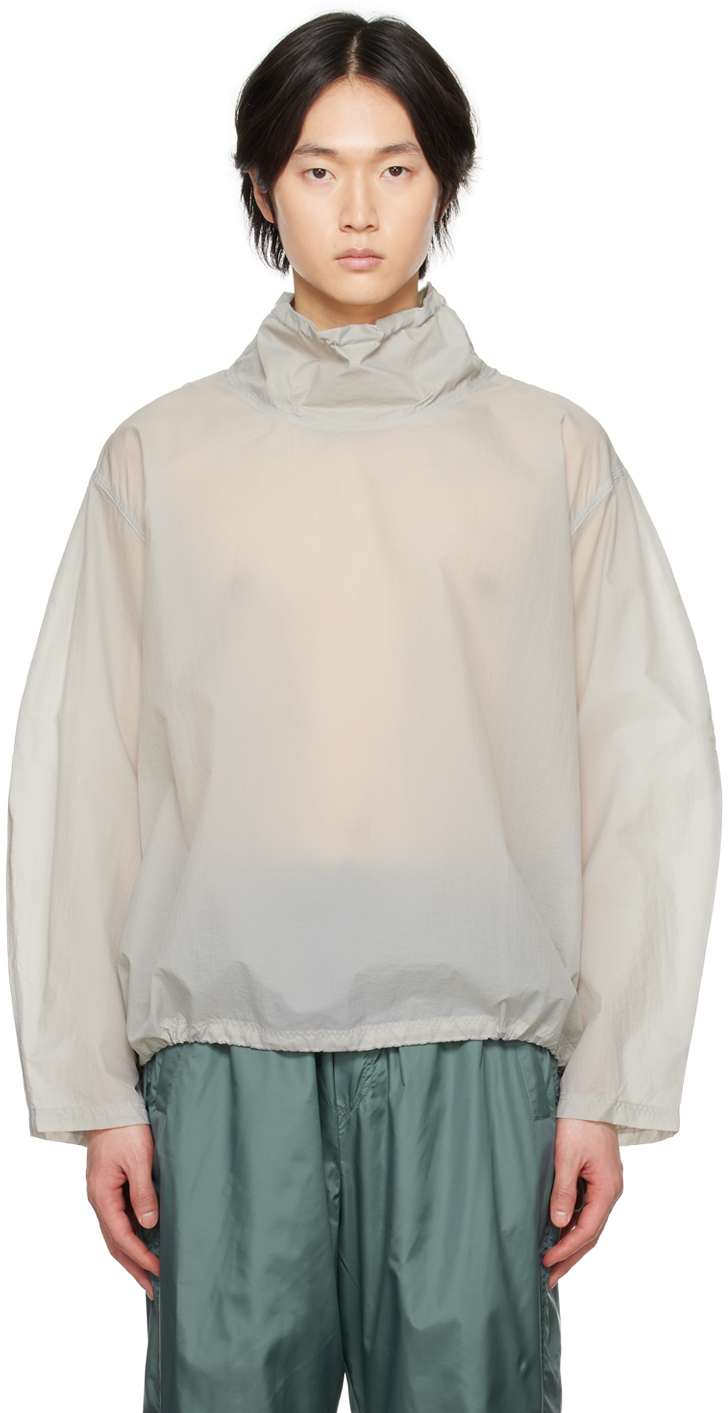 Amomento Taupe String Jacket In Grey