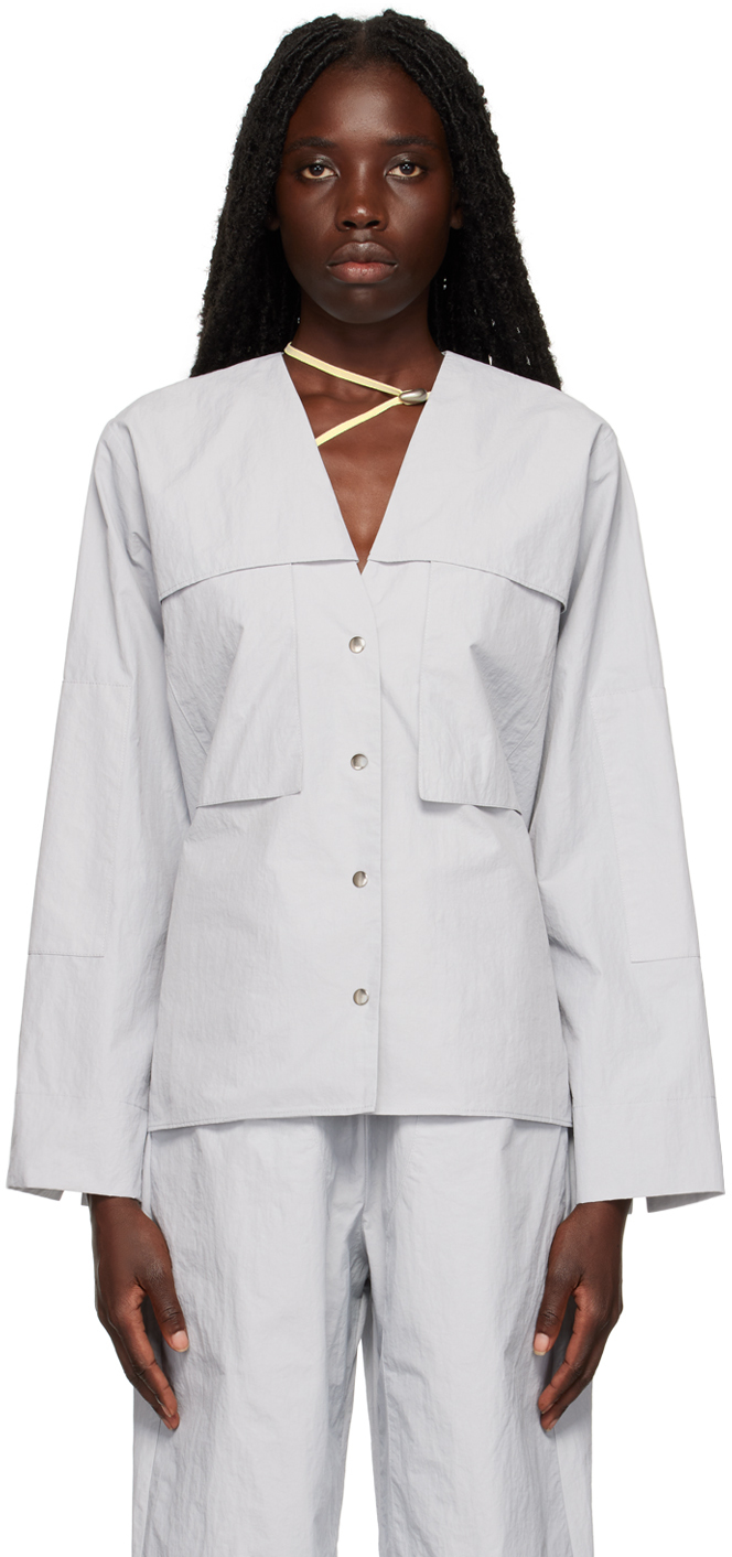 Blouson militaire bleu Paris Georgia en solde