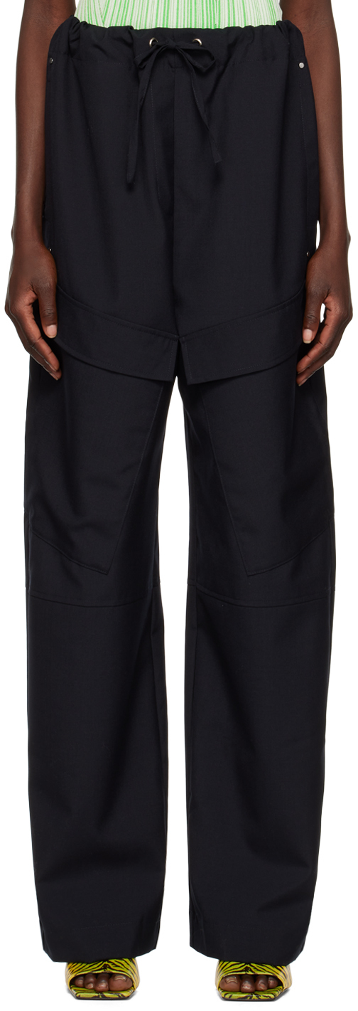 Navy Herb Trousers