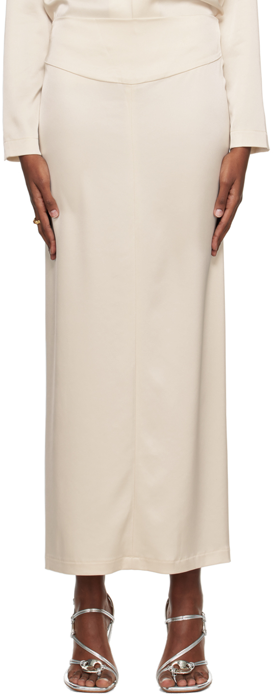 Paris Georgia Ssense Work Capsule – Off-white Staple Maxi Skirt In Pearl