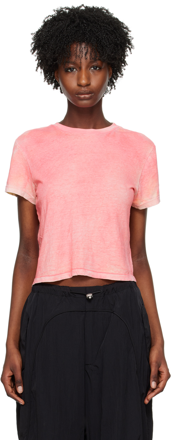 Notsonormal Pink Micro T-shirt In Neon Rosa