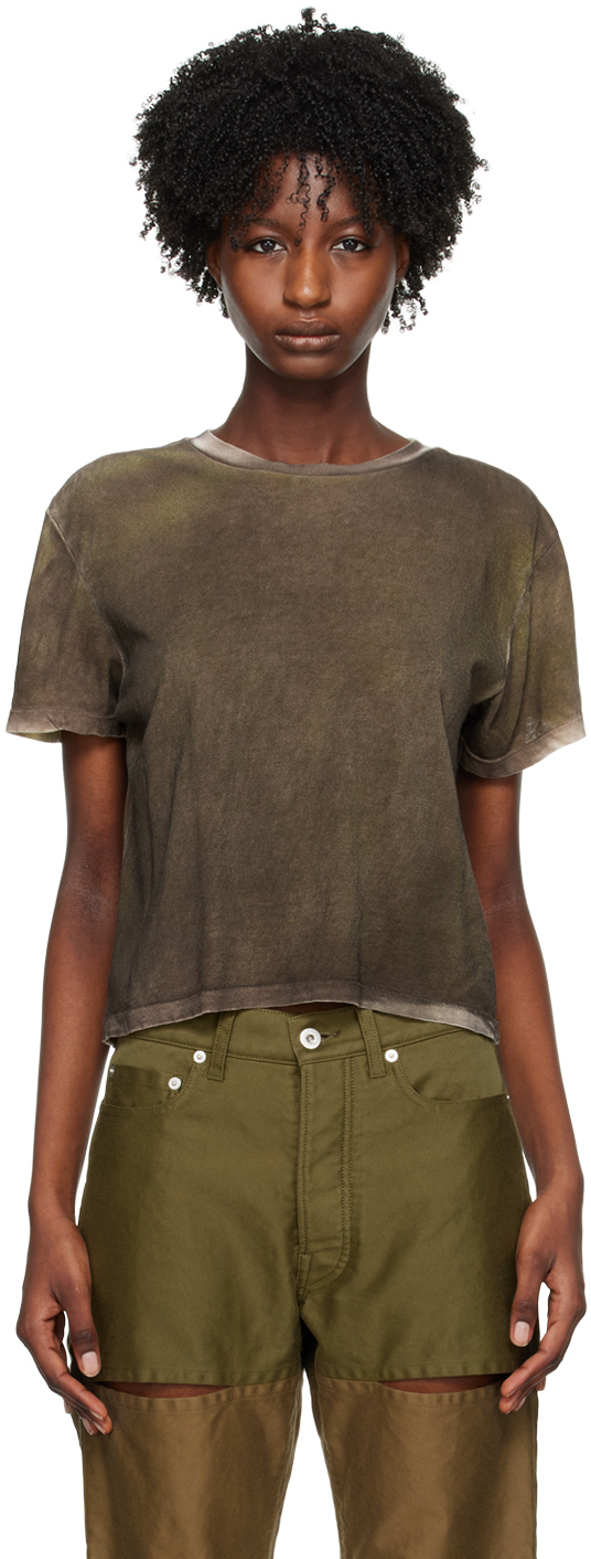 Brown Micro T-Shirt by NotSoNormal on Sale