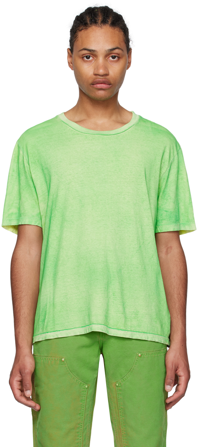 Notsonormal Green Sprayed T-shirt In Neon Verde