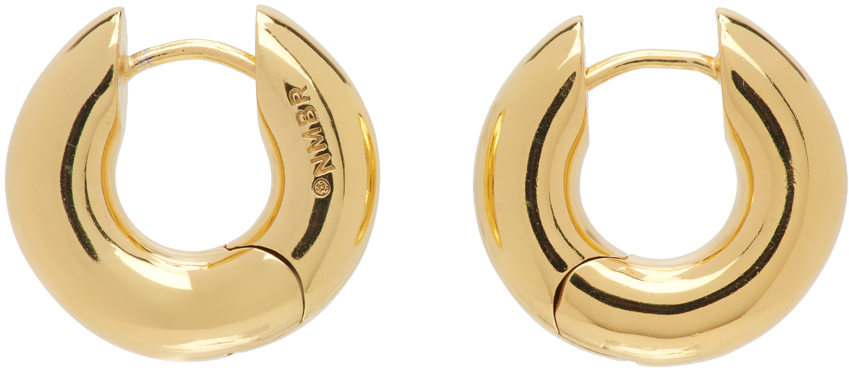 Numbering Gold #5206s Earrings