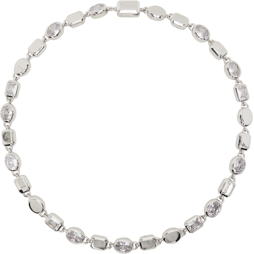 Numbering Silver #5814 Necklace In White