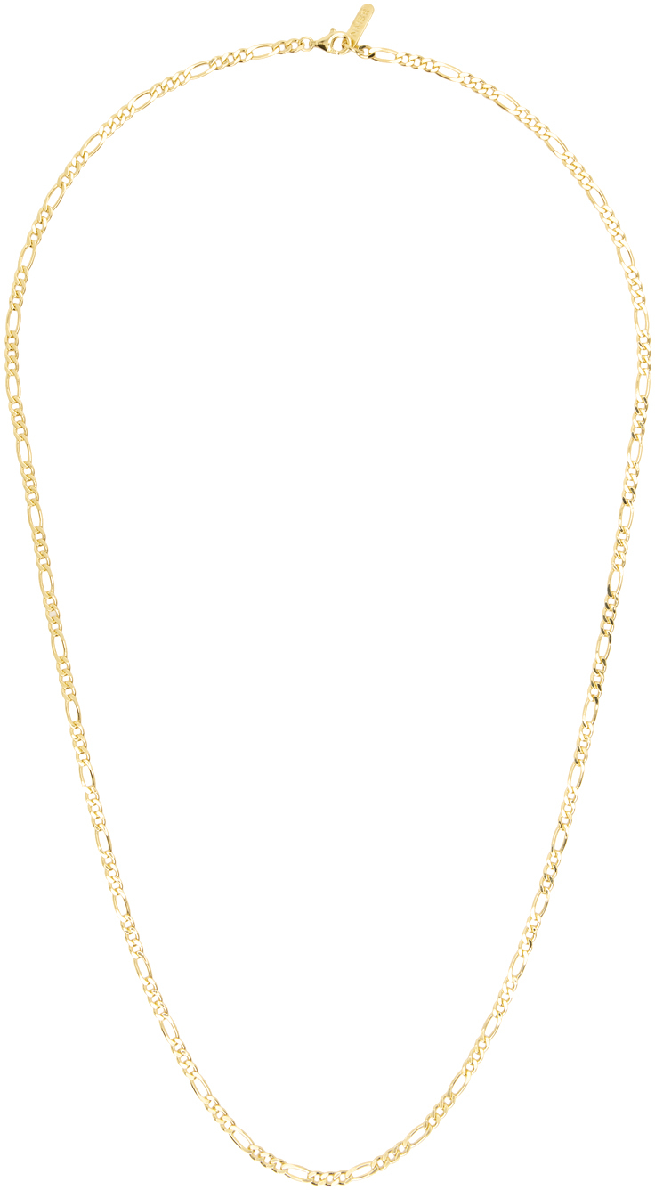 Numbering Gold #7708 Slim Figaro Chain Necklace