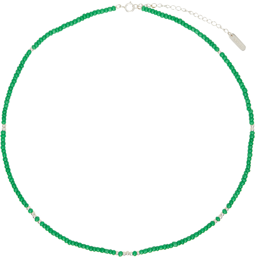 Numbering Ssense Exclusive Green 'the Beads' Necklace