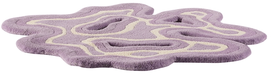 Mush Studios Ssense Exclusive Purple & White Small Valley Rug In Wisteria