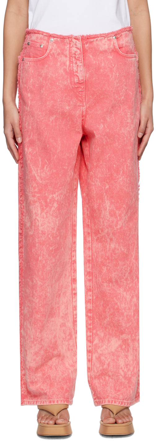Pink Faded Jeans by MSGM on Sale