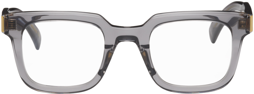 Dunhill Gray Square Glasses In Grey-grey-transparen