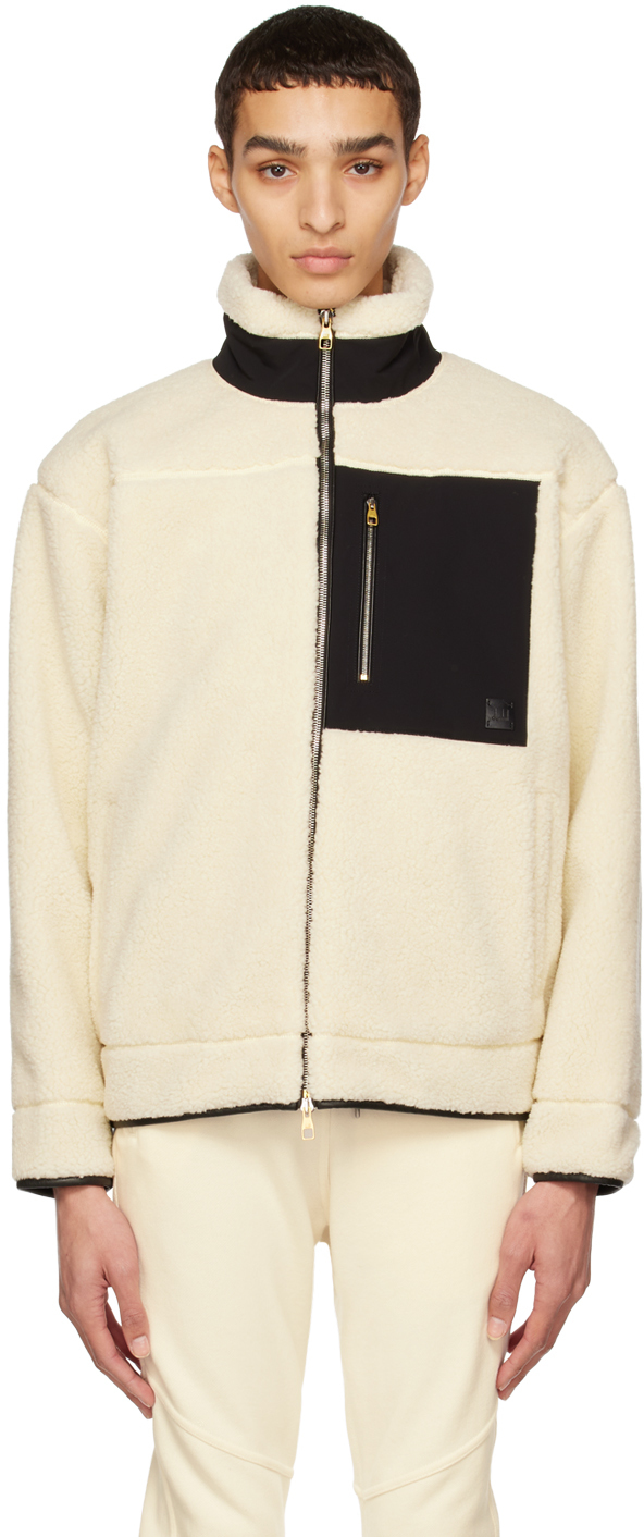 Dunhill: Off-White Zip Track Jacket | SSENSE Canada