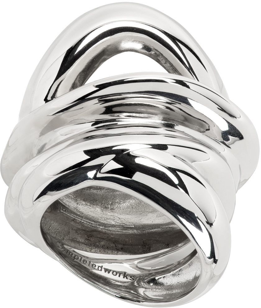 Completedworks Silver Clash Ring SSENSE