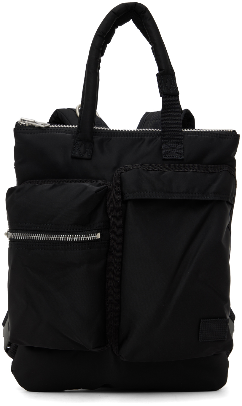 Sacai X Porter Small 'helmet' Nylon Two-way Bag In Black | ModeSens