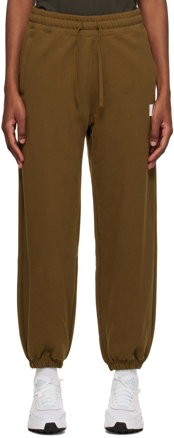 Nike Brown Heavyweight Lounge Pants In Light Olive